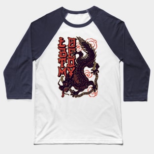 CHASING DRAGONS by LOBO TOMY skateboards Baseball T-Shirt